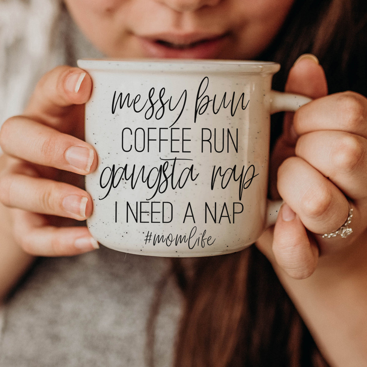 Messy Bun Coffee Run 14 oz Ceramic Mug