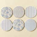 French Country Ceramic Coasters — Set of 4