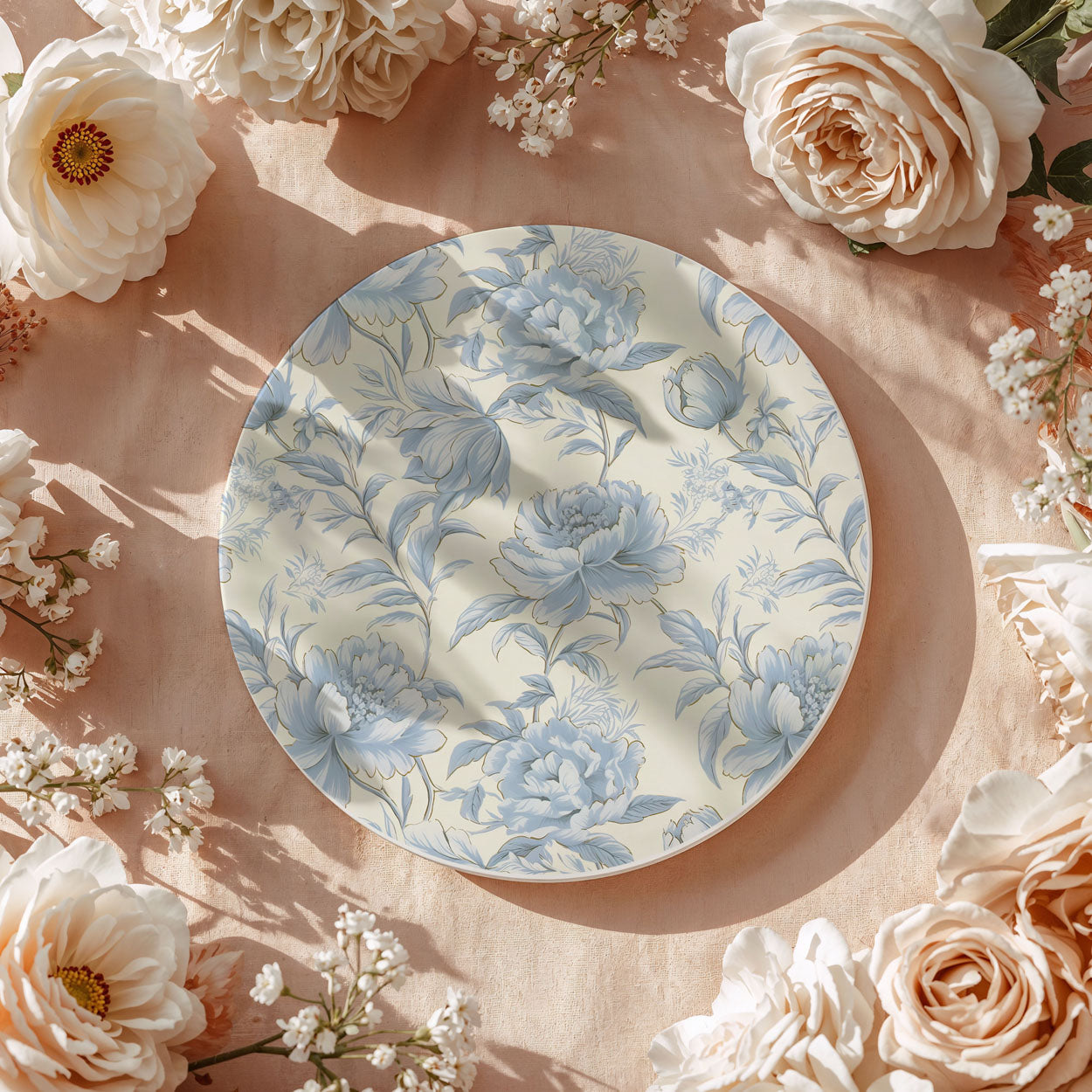 French Country Ceramic Coasters — Set of 4