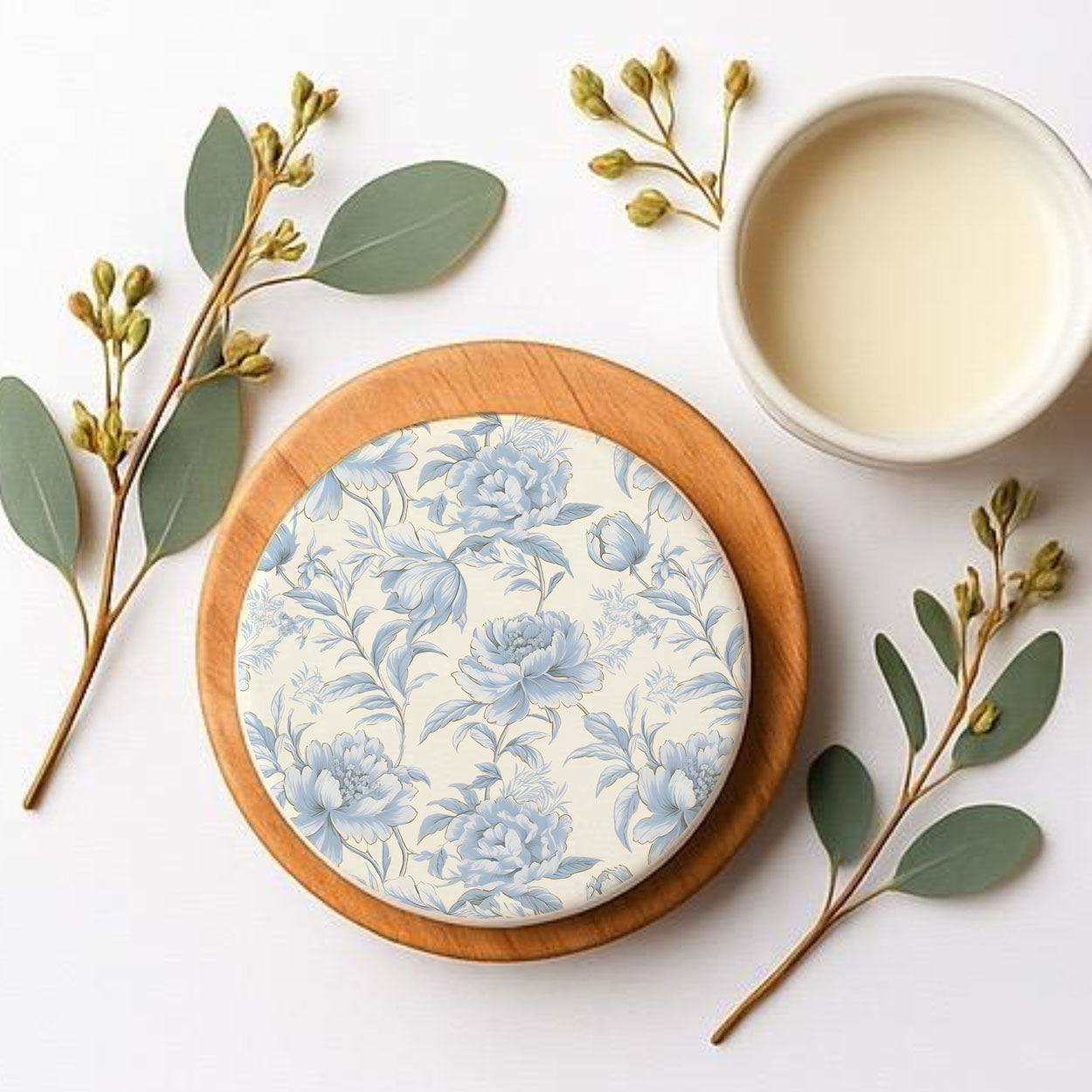 French Country Ceramic Coasters — Set of 4