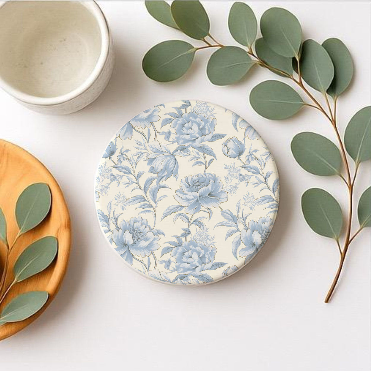 French Country Ceramic Coasters — Set of 4
