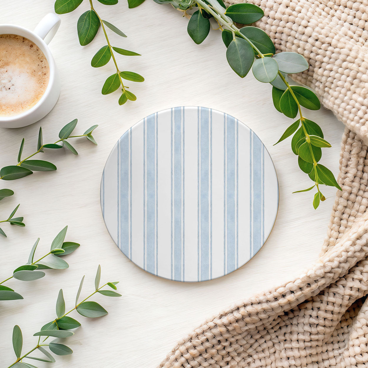 French Country Ceramic Coasters — Set of 4