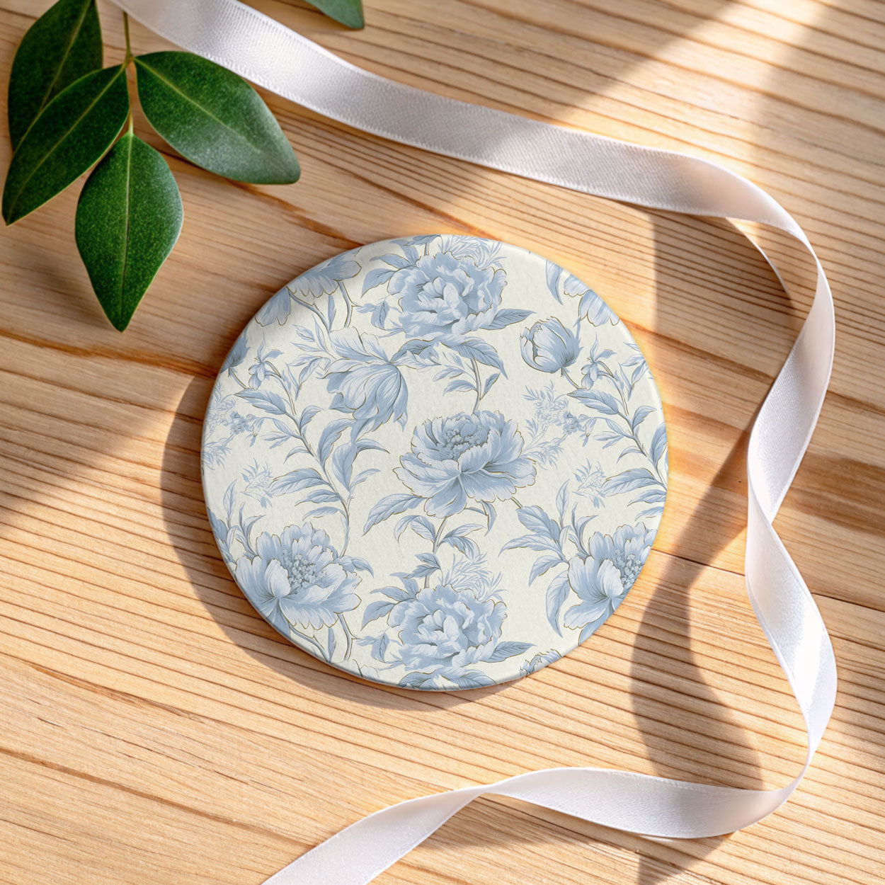 French Country Ceramic Coasters — Set of 4