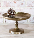 Antique brass cake stand