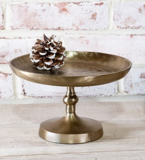 Antique brass cake stand