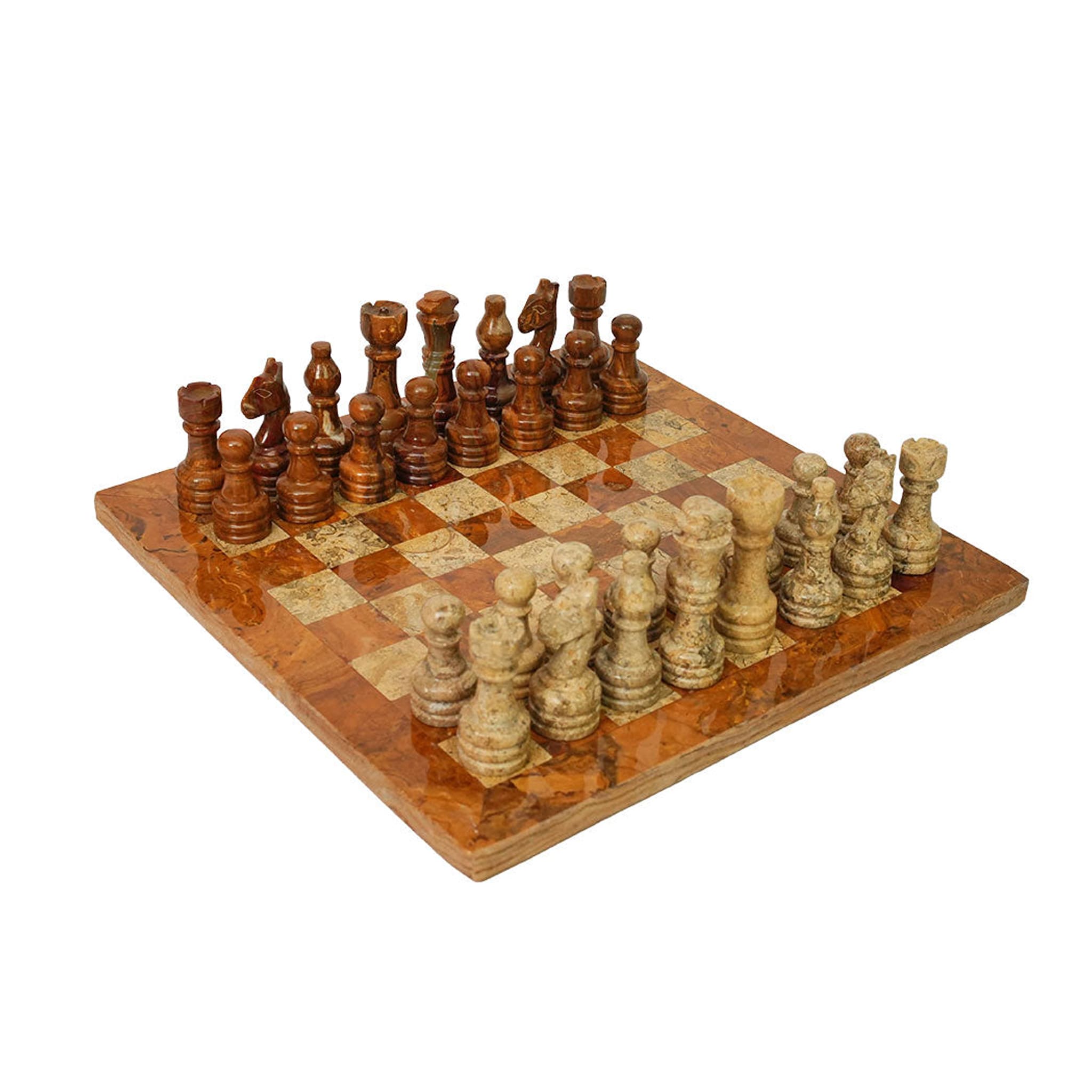 Premium Marble Chess and Checkers Bundle