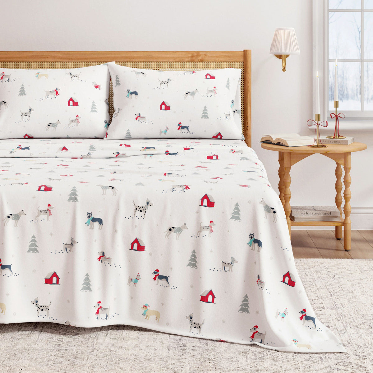 Whittaker Turkish Cotton Christmas Flannel Sheet Set