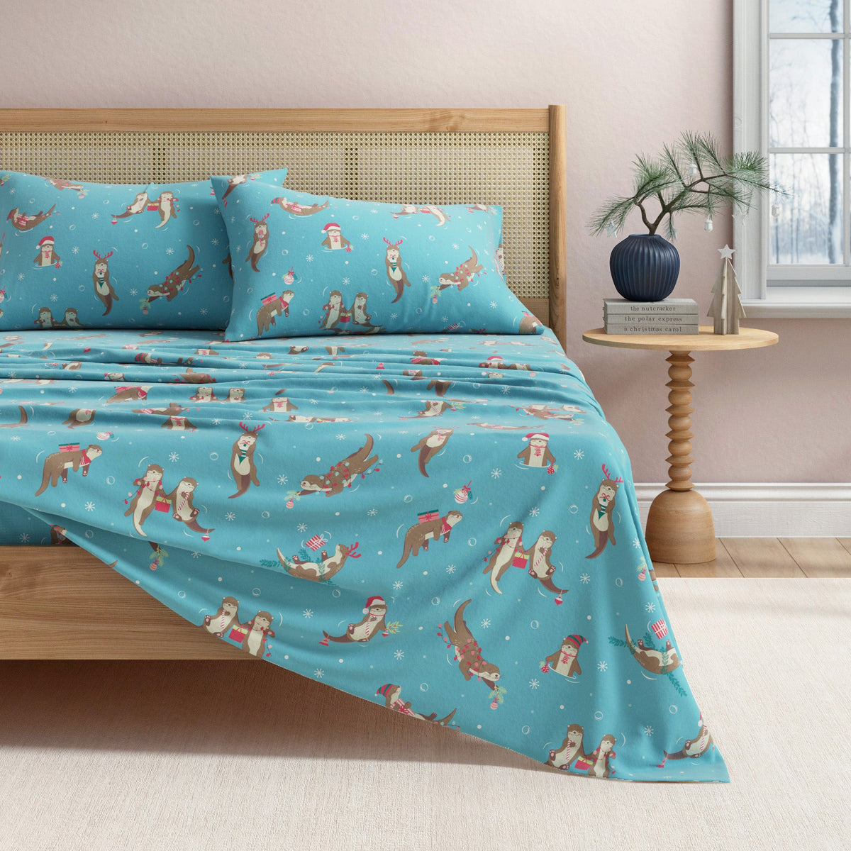 Whittaker Turkish Cotton Holiday Flannel Sheet Set