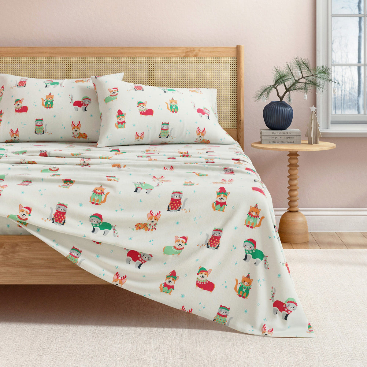Whittaker Turkish Cotton Holiday Flannel Sheet Set