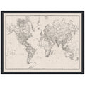 Vintage World Map Fabric Pinboard