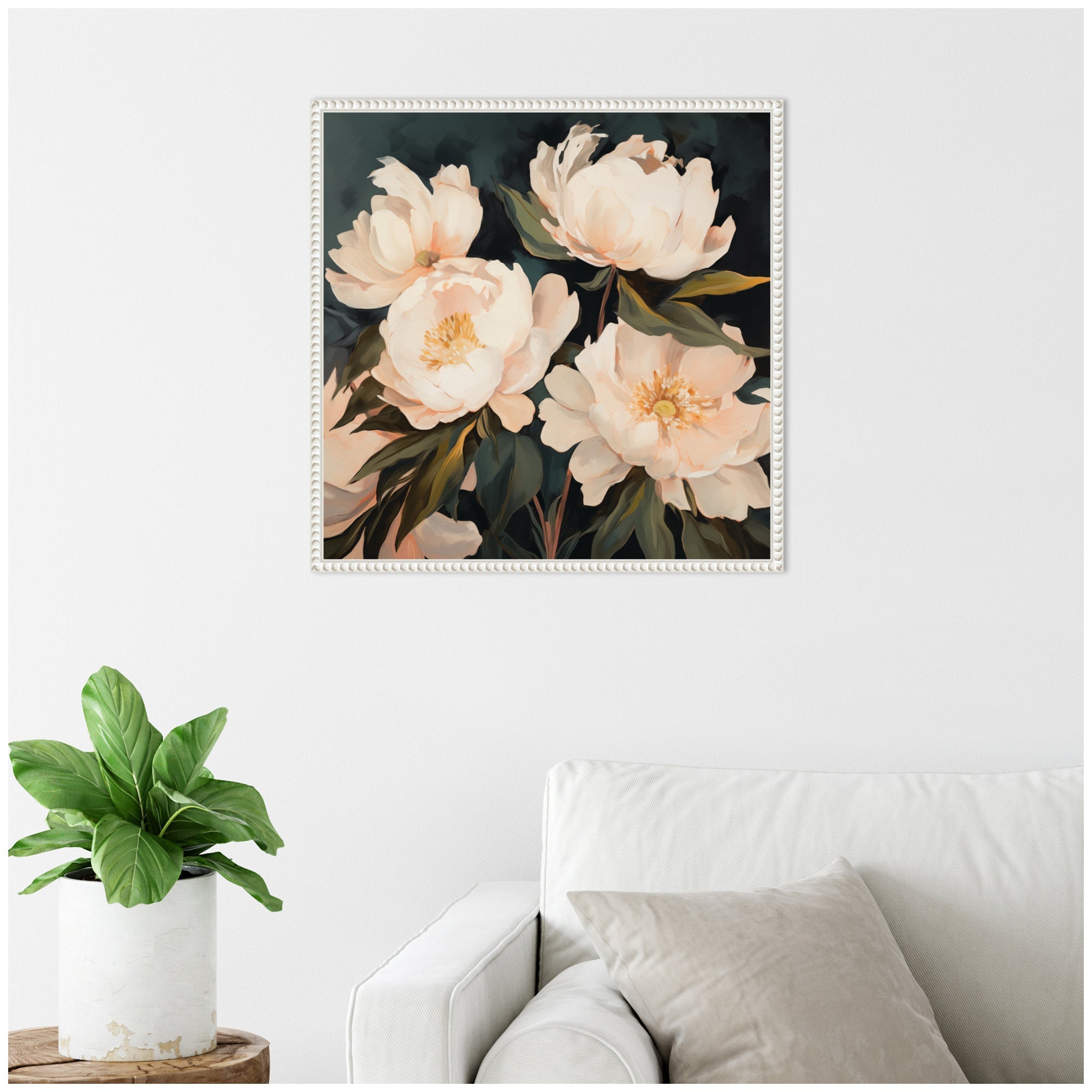 Sylvie Painterly Floral Bouquets Framed Canvas Art
