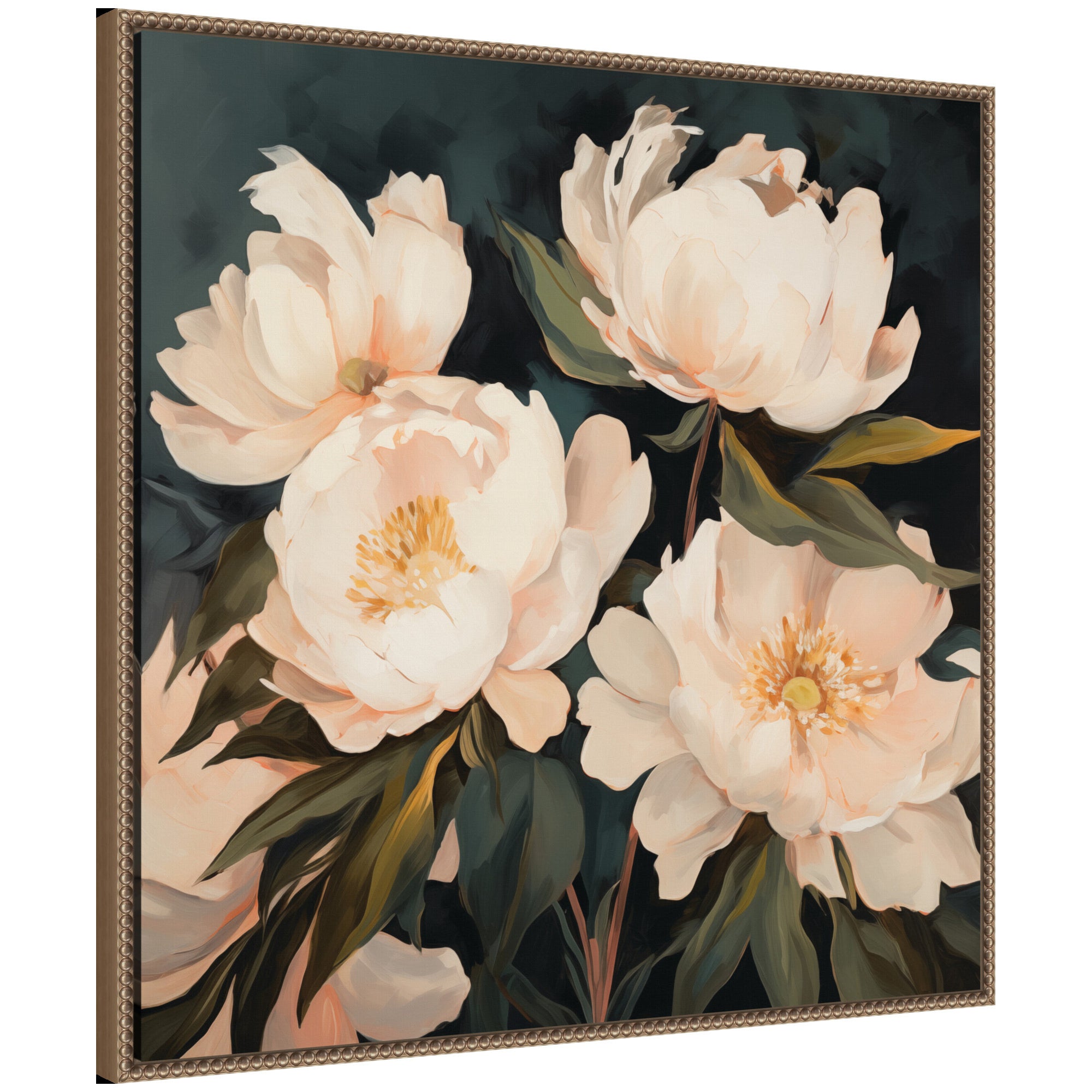 Sylvie Painterly Floral Bouquets Framed Canvas Art
