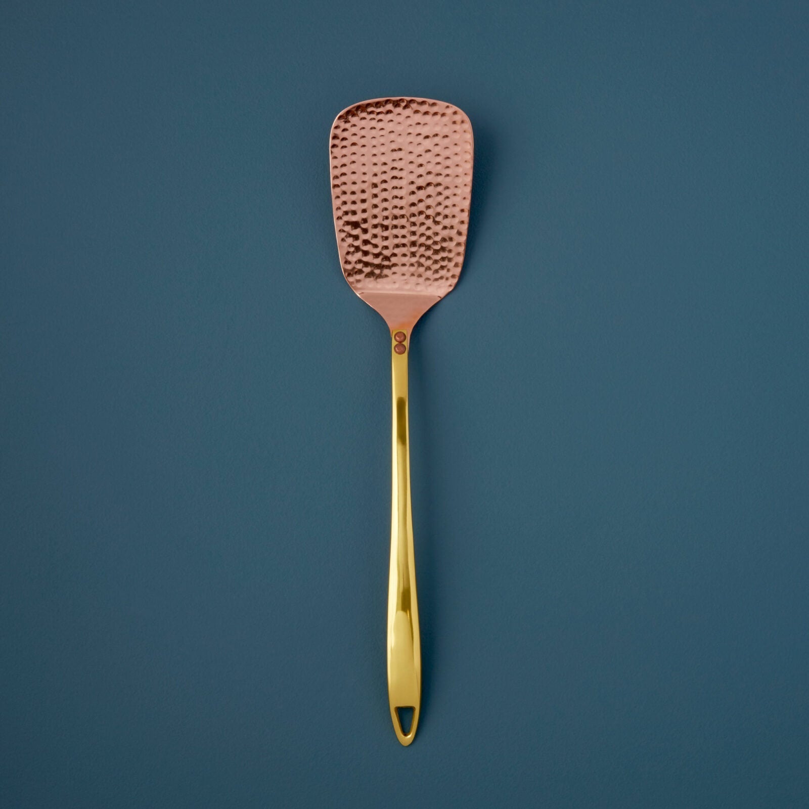 Hand-hammered copper spatula