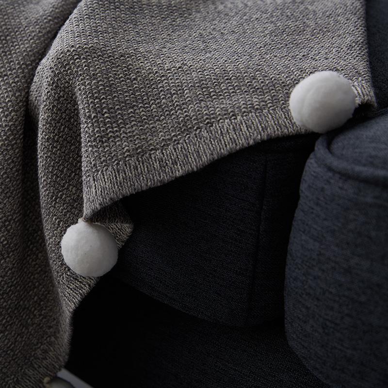 Casablanca Pom Pom Cotton Throw Blanket