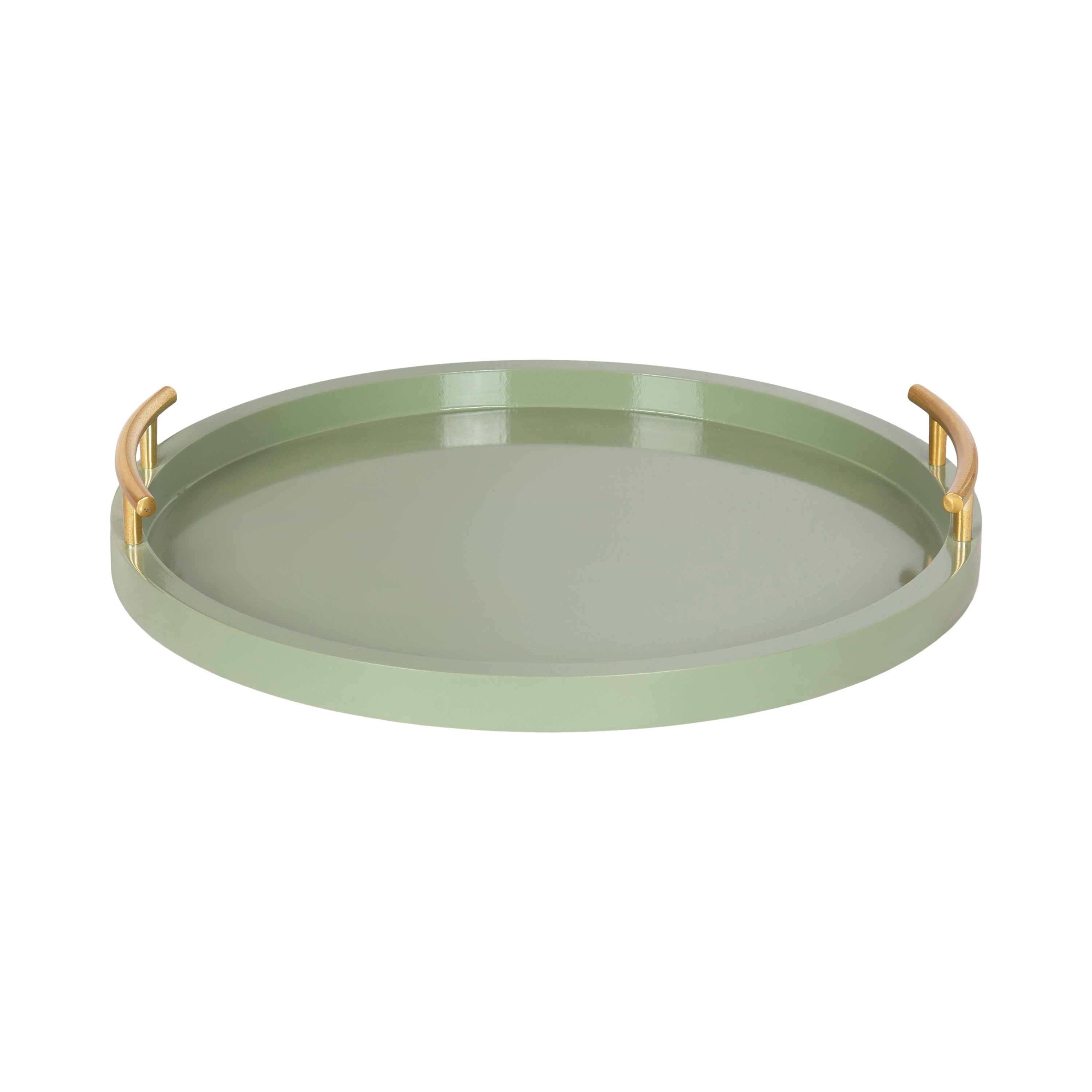 Halsey Wood Round Decorative Tray