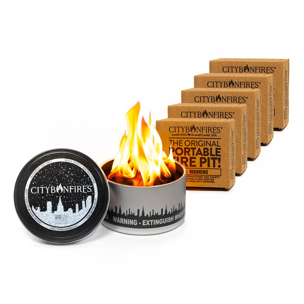 City Bonfire Portable Fire Pits — 5 Pack