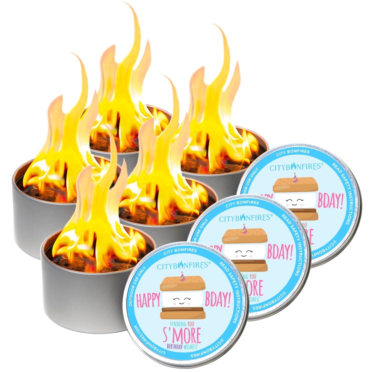 City Bonfire Portable Fire Pit — Happy Birthday Edition