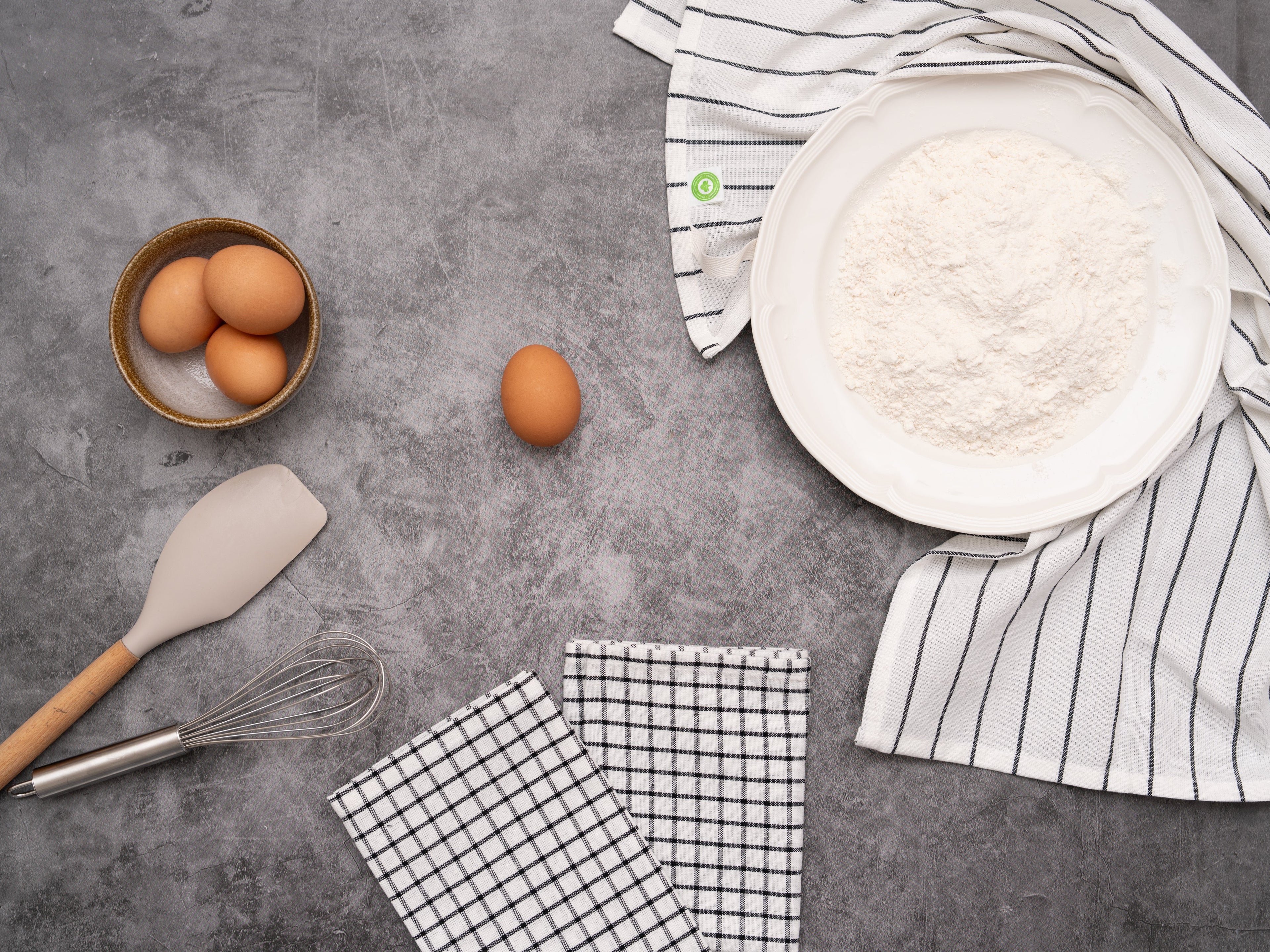 Stripe & Check Cotton Kitchen Towels — Set of 6 – alternate product view