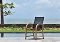 Manhattan black outdoor armchairs four-piece set