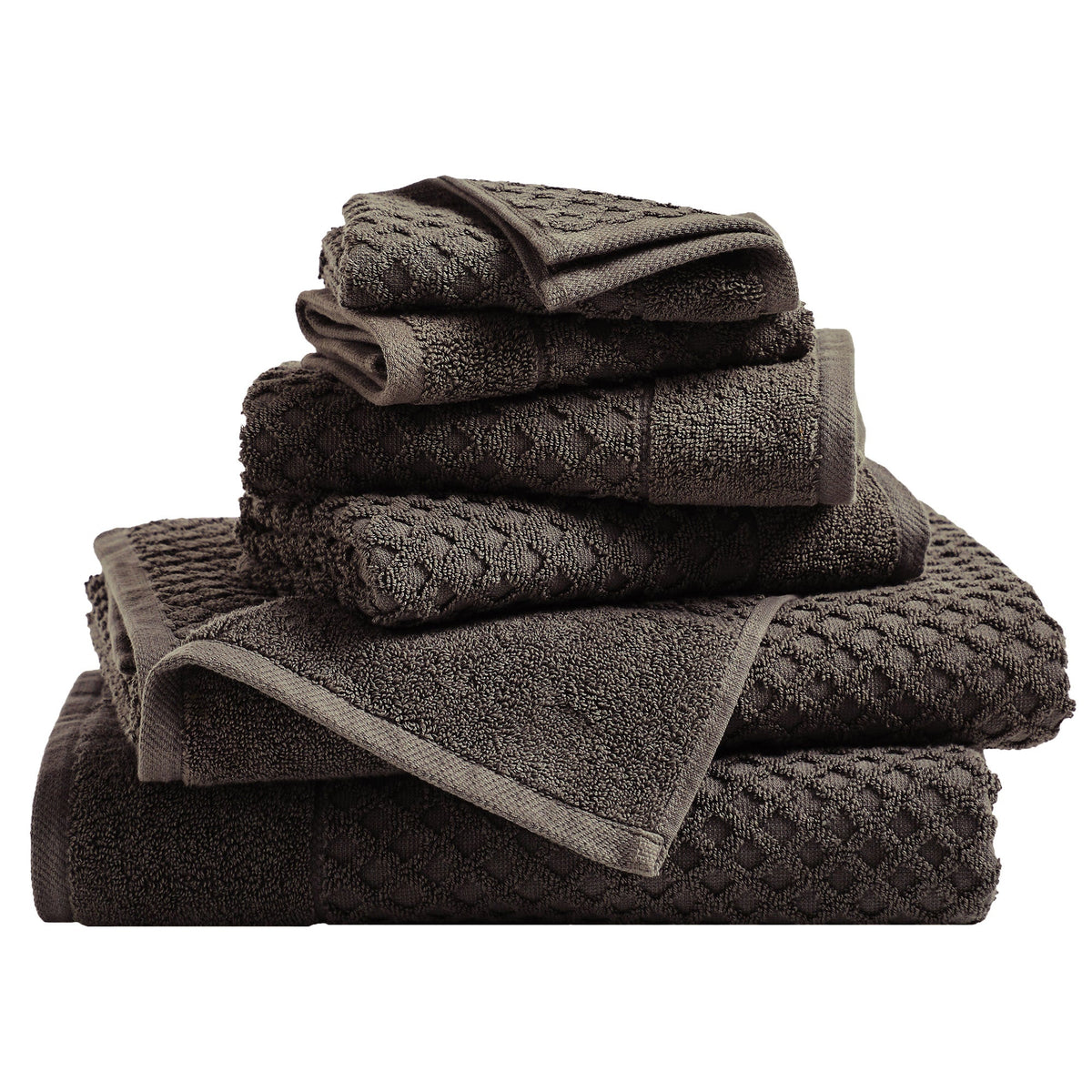Grayson Cotton Diamond Waffle Towel Collection