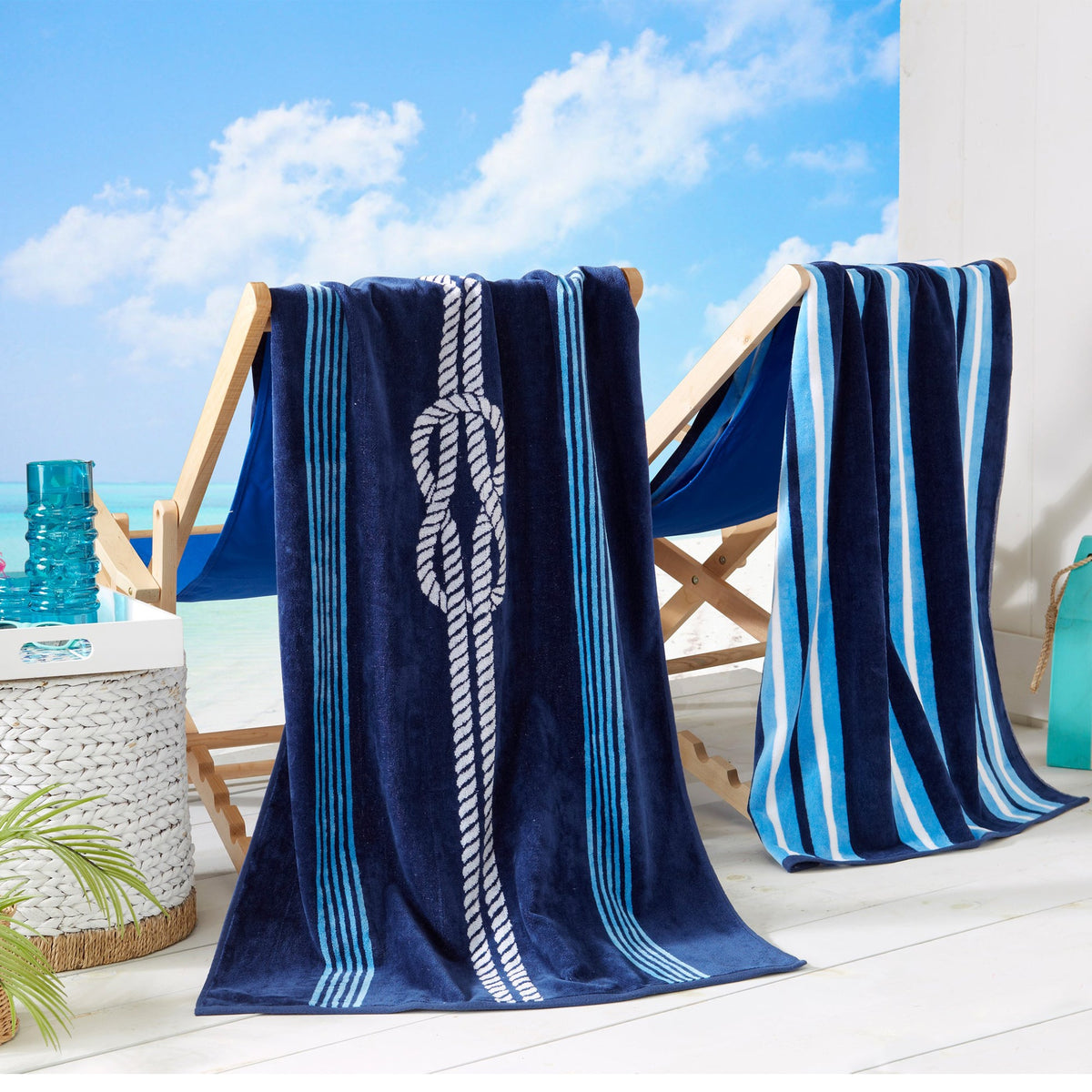 Maui Cotton Velour Printed Beach Towels