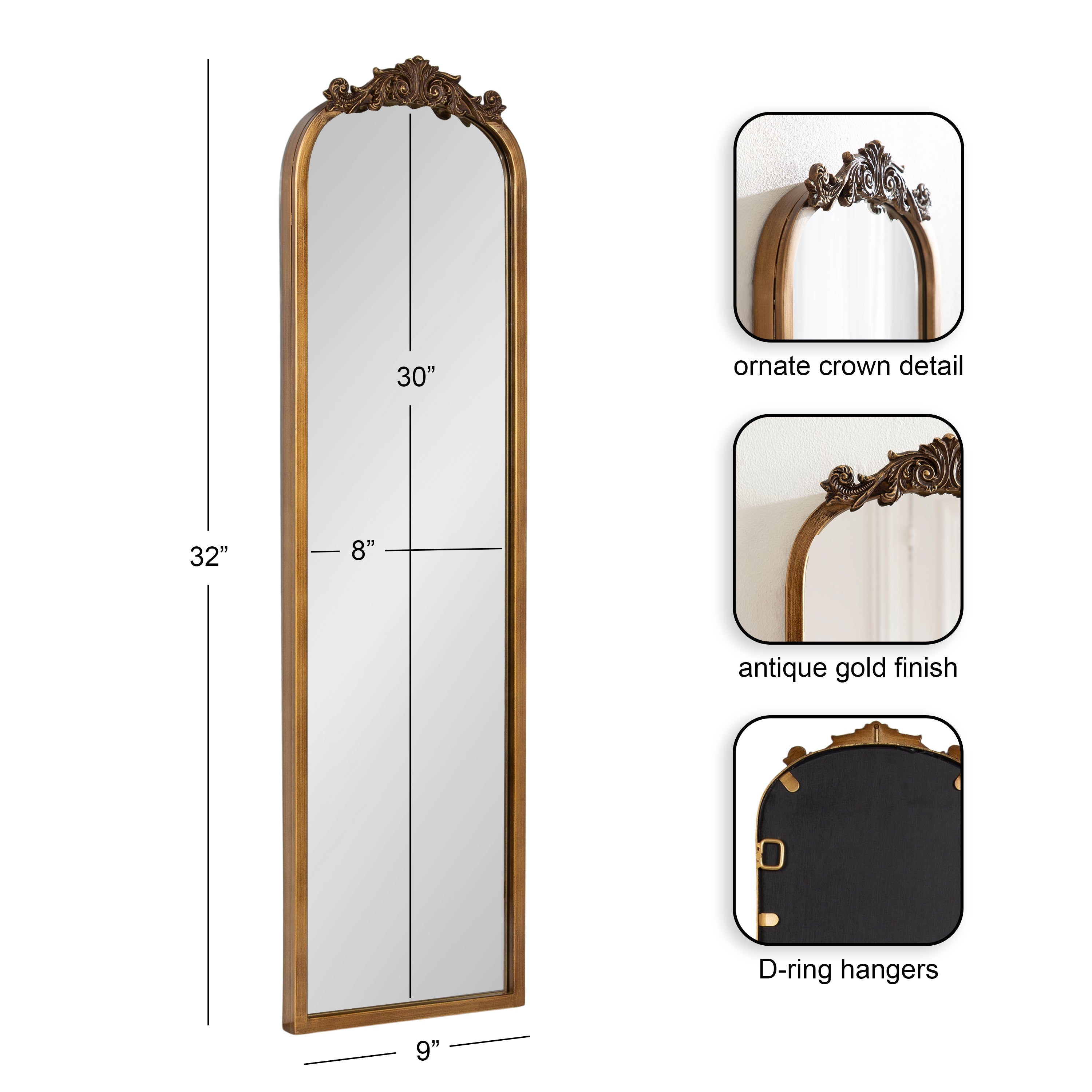 Arendahl Traditional Arch Mirror – alternate product view