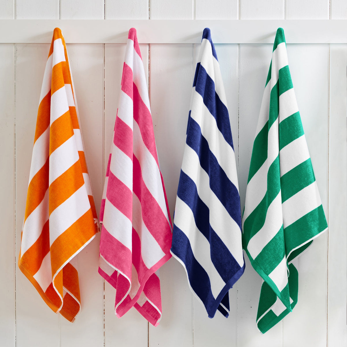 Novia Cotton Velour Cabana Stripe Beach Towels