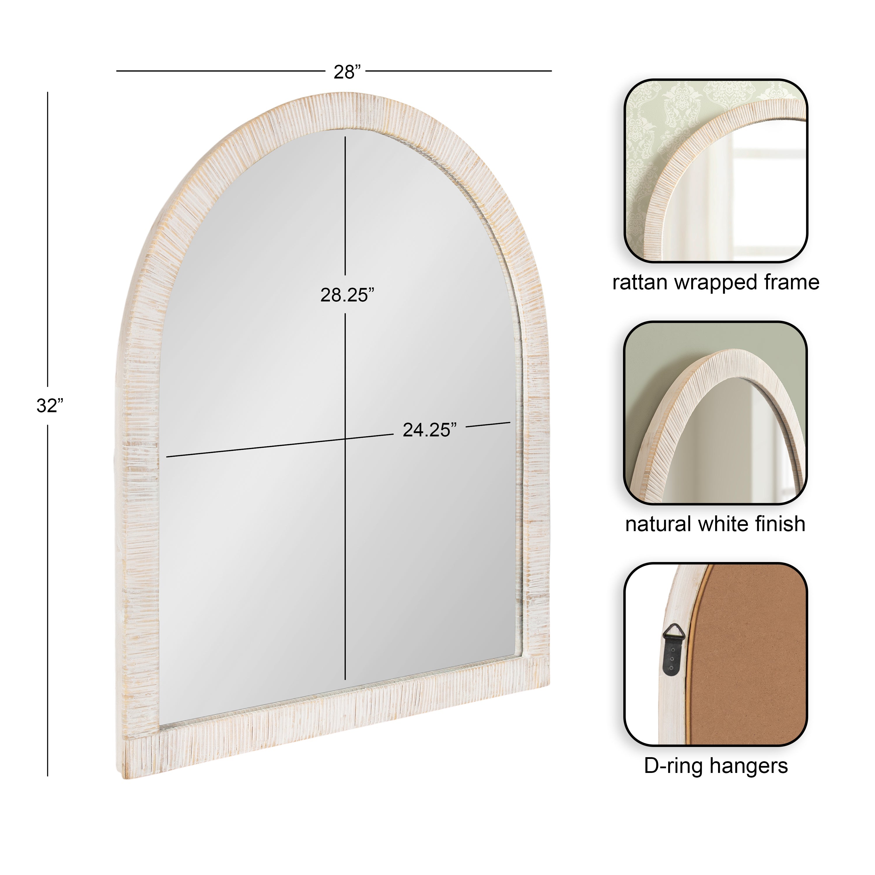 Rahfy Arch Framed Wall Mirror – alternate product view