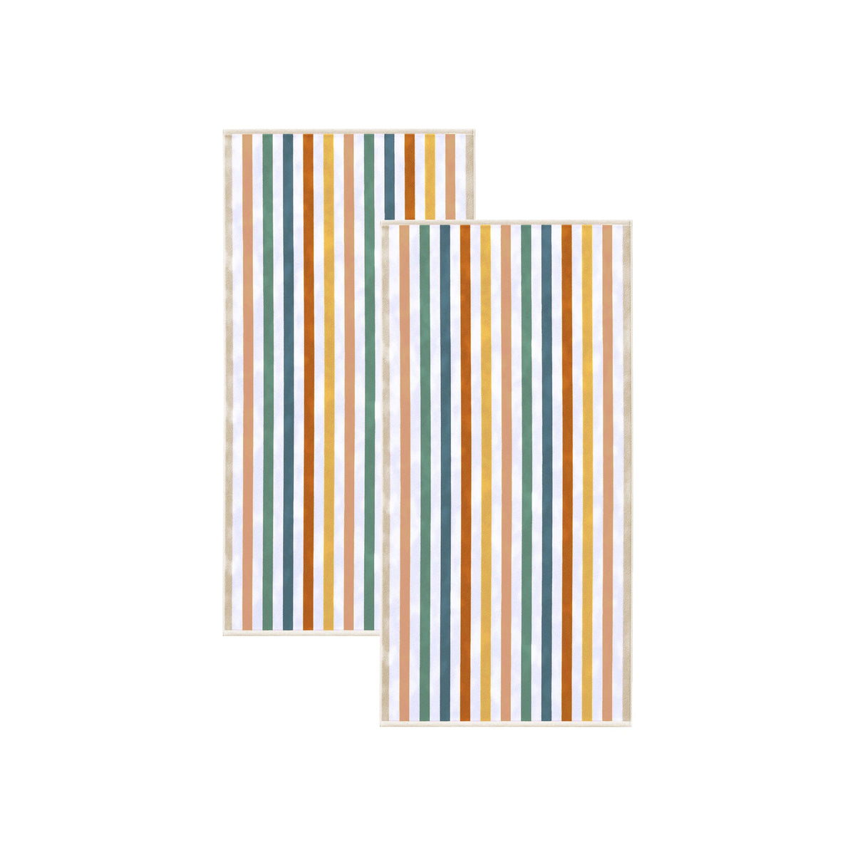 Santa Cruz Striped Cotton Velour Beach Towels