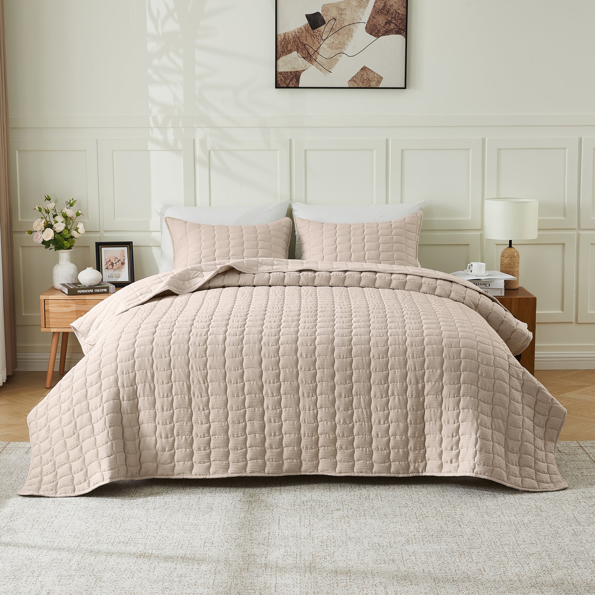 Wave Stitch quilt set alternate styling