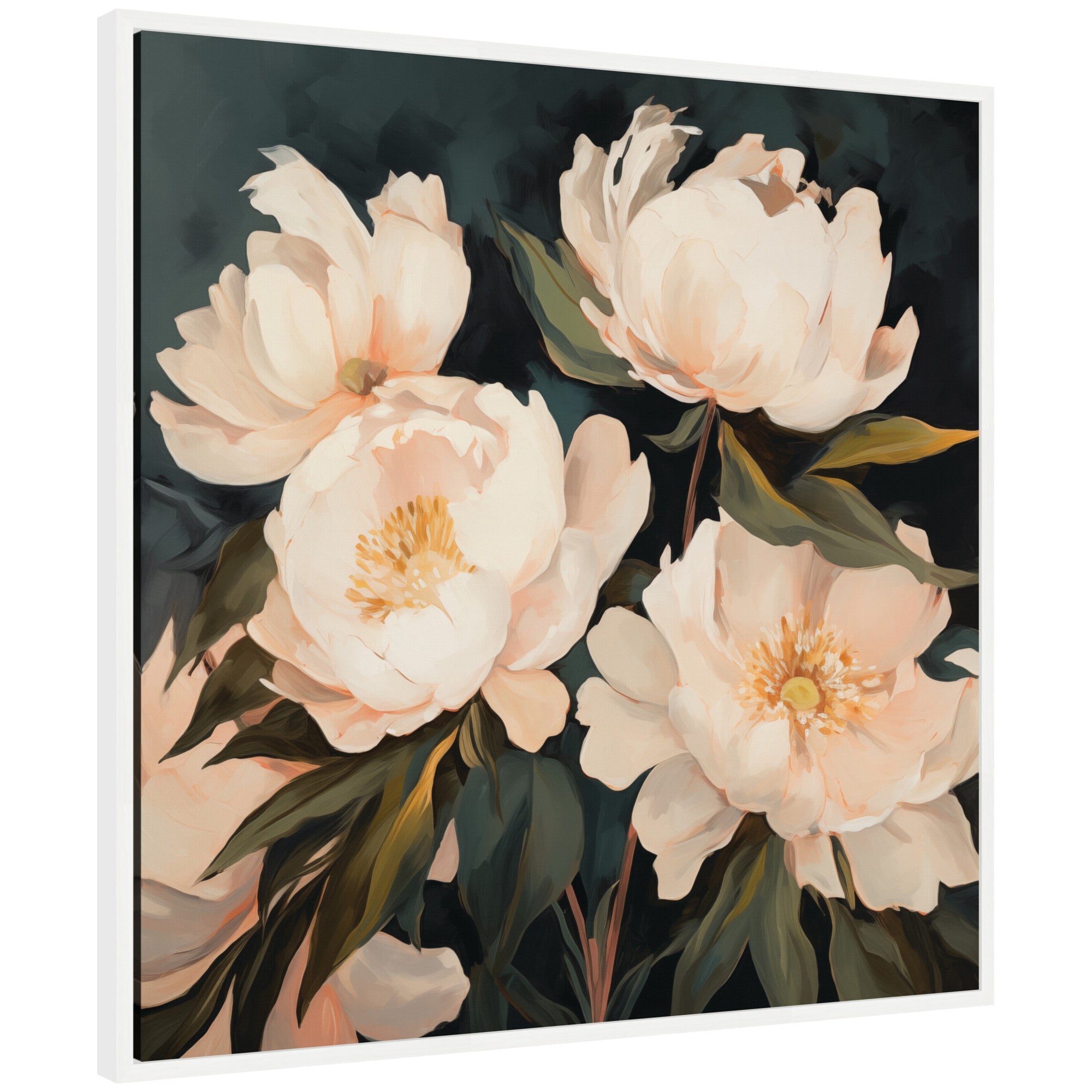 Sylvie Painterly Floral Bouquets Framed Canvas Art