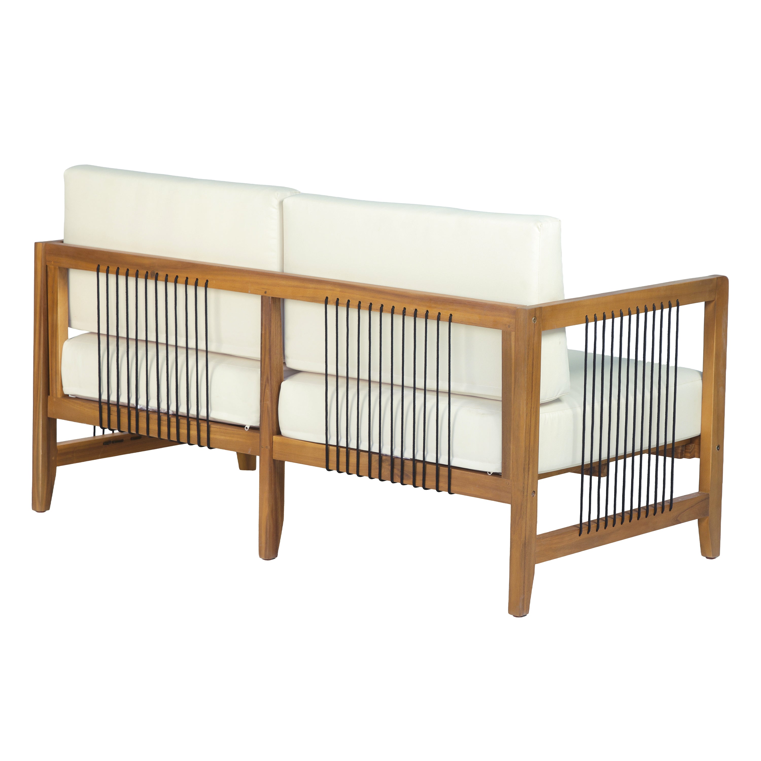 4-Piece Acacia Wood Patio Conversation Set
