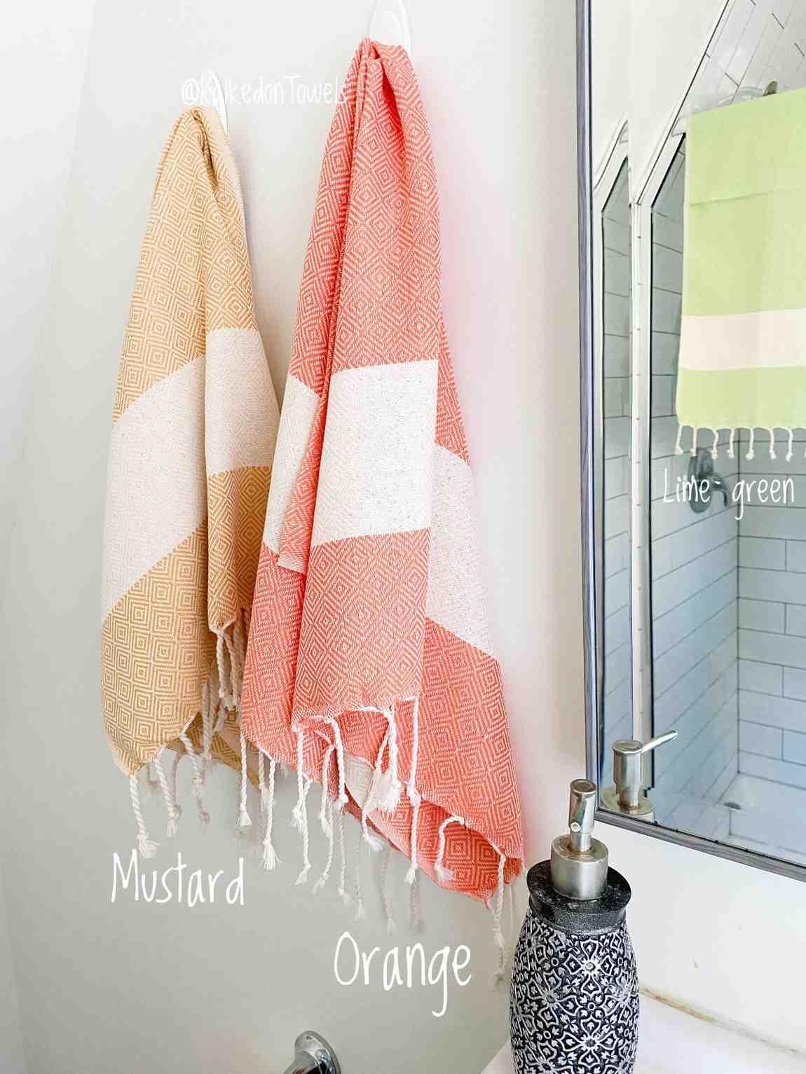 Diamond weave Turkish hand towel
