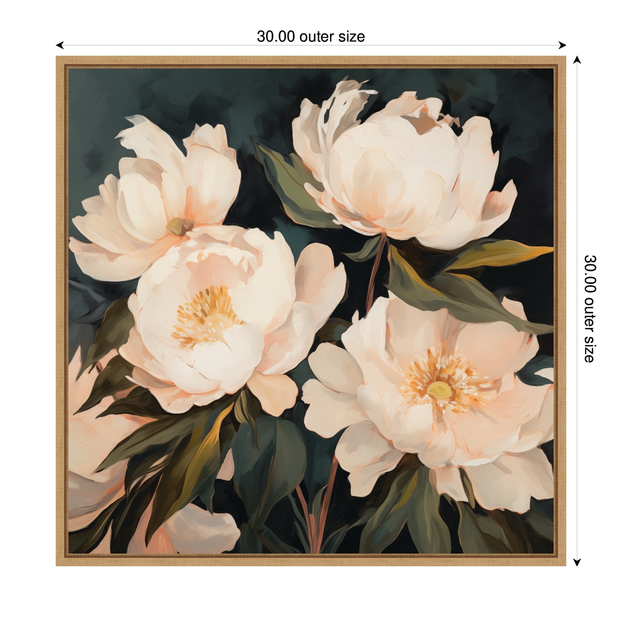 Sylvie Painterly Floral Bouquets Framed Canvas Art