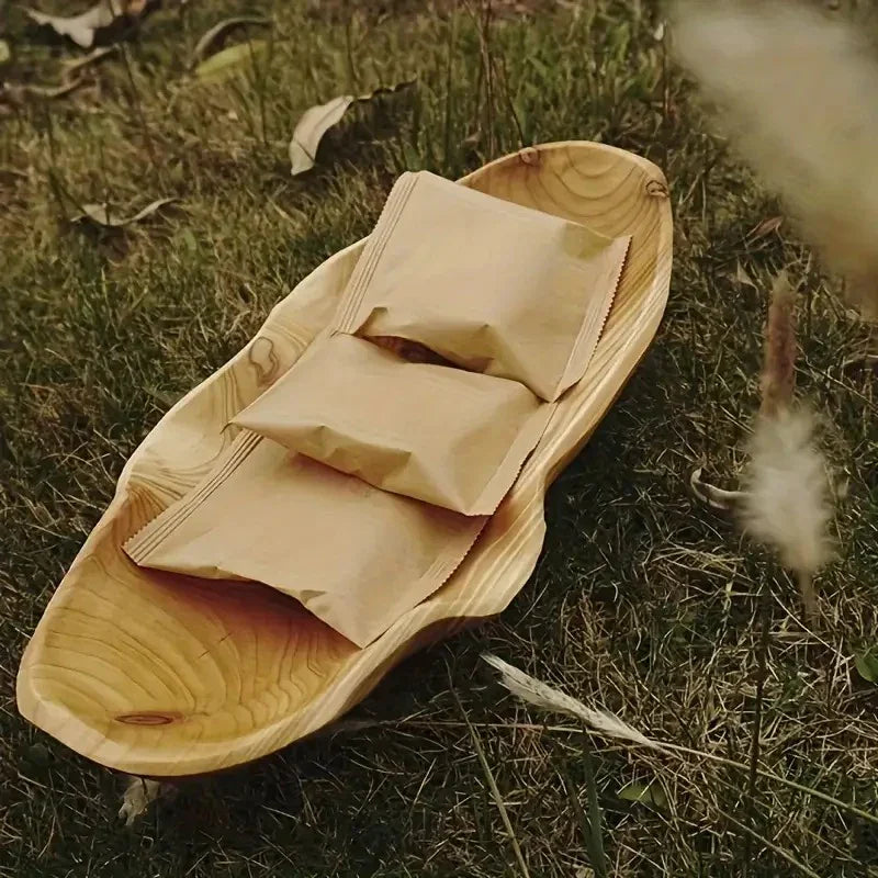 Solid wood serving tray