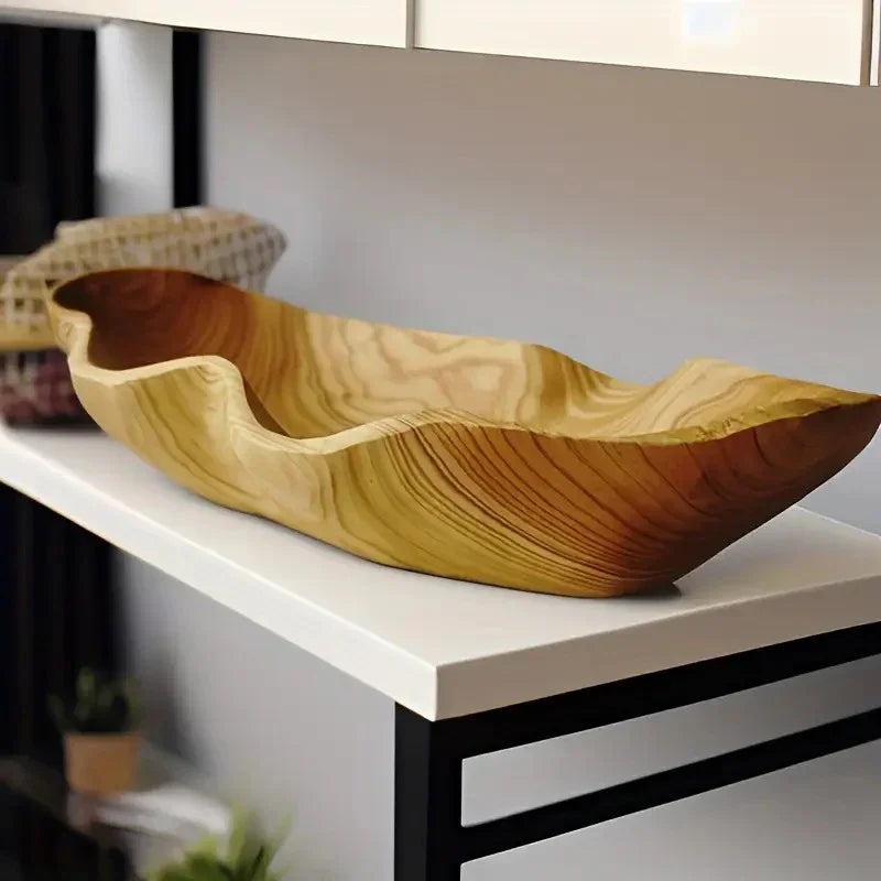 Solid wood serving tray