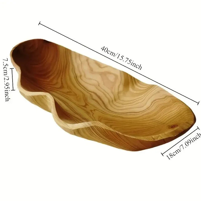 Solid wood serving tray