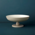 Dove enamel 10-inch footed serving bowl
