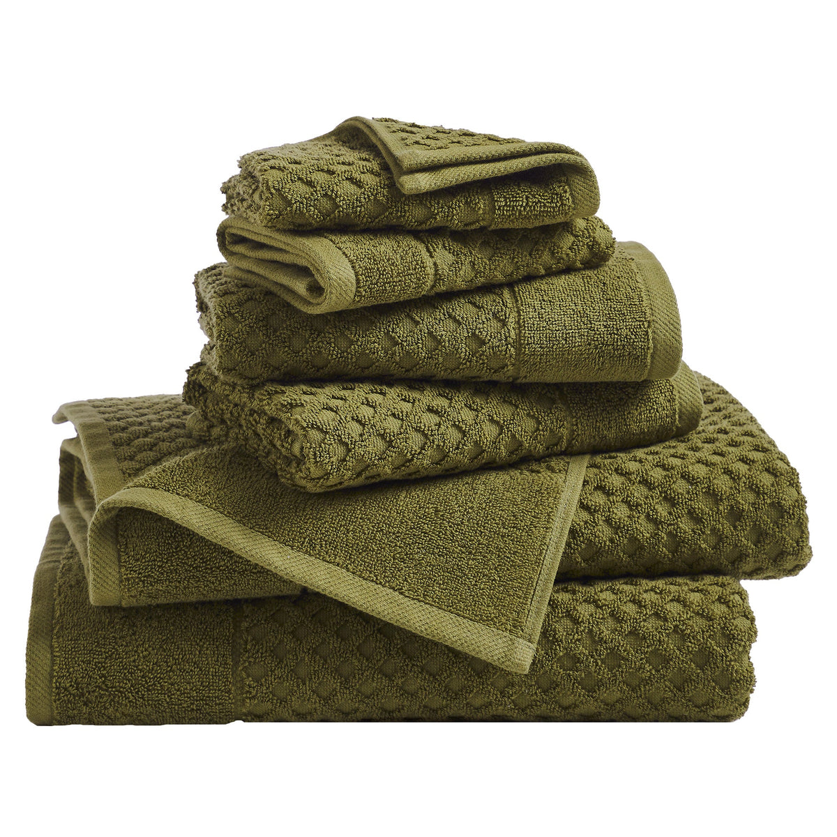 Grayson Cotton Diamond Waffle Towel Collection