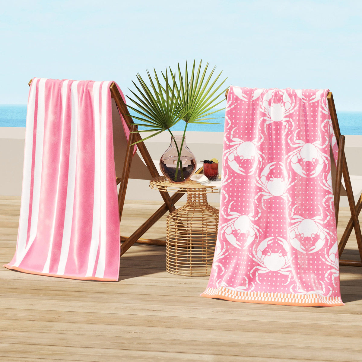Maui Cotton Velour Printed Beach Towels