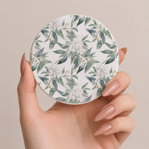 Eucalyptus Ceramic Coasters — Set of 6