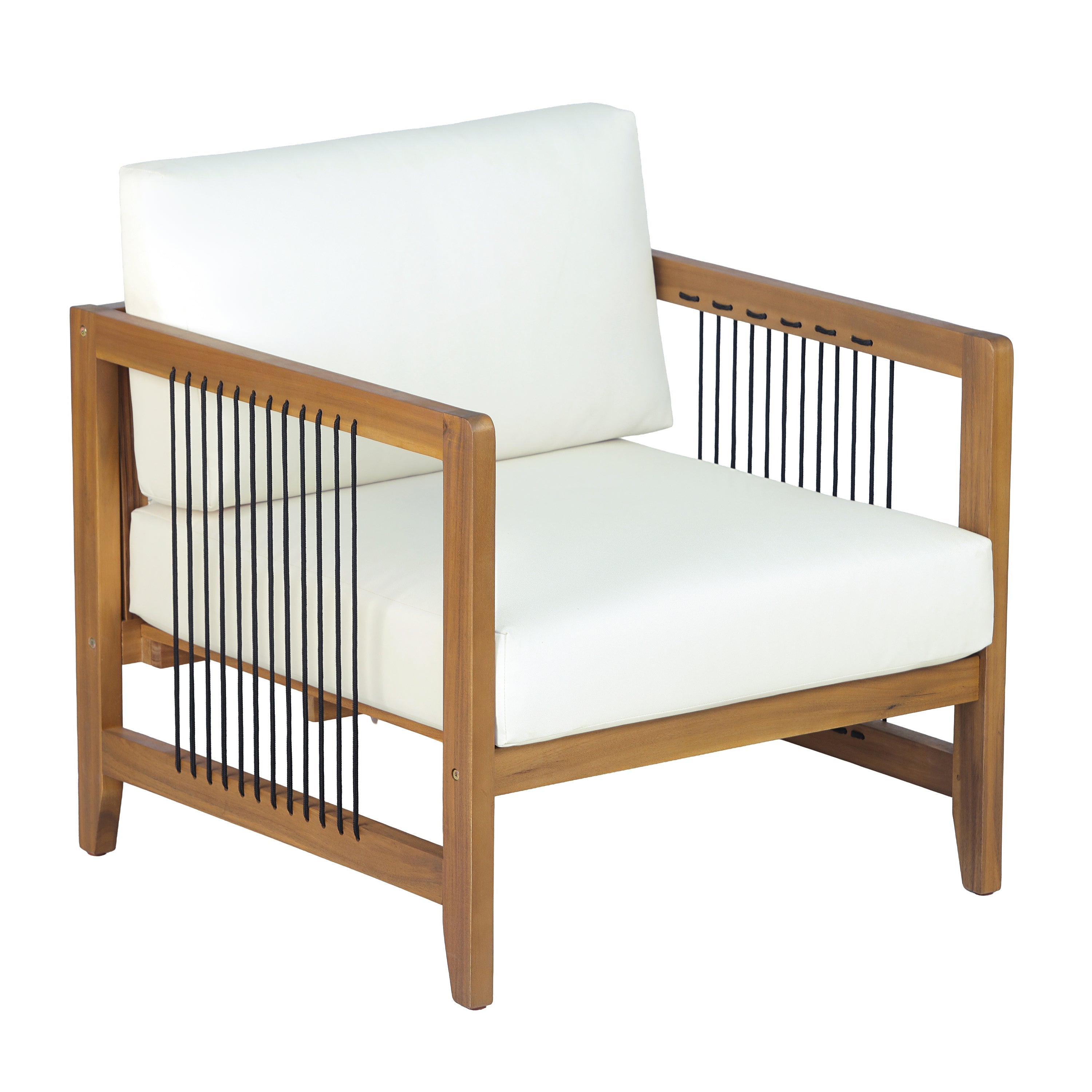 4-Piece Acacia Wood Patio Conversation Set