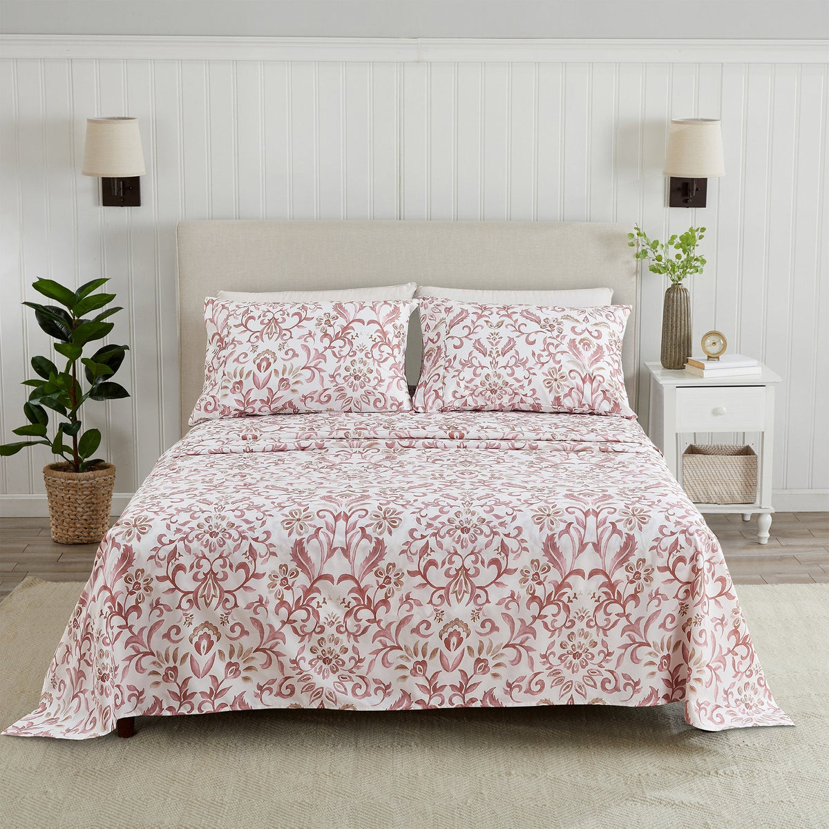 Delia Watercolor Floral Sheet Set