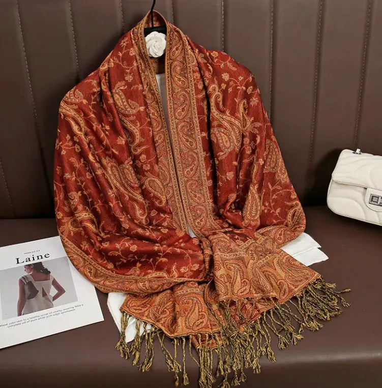 Printed cashmere shawl