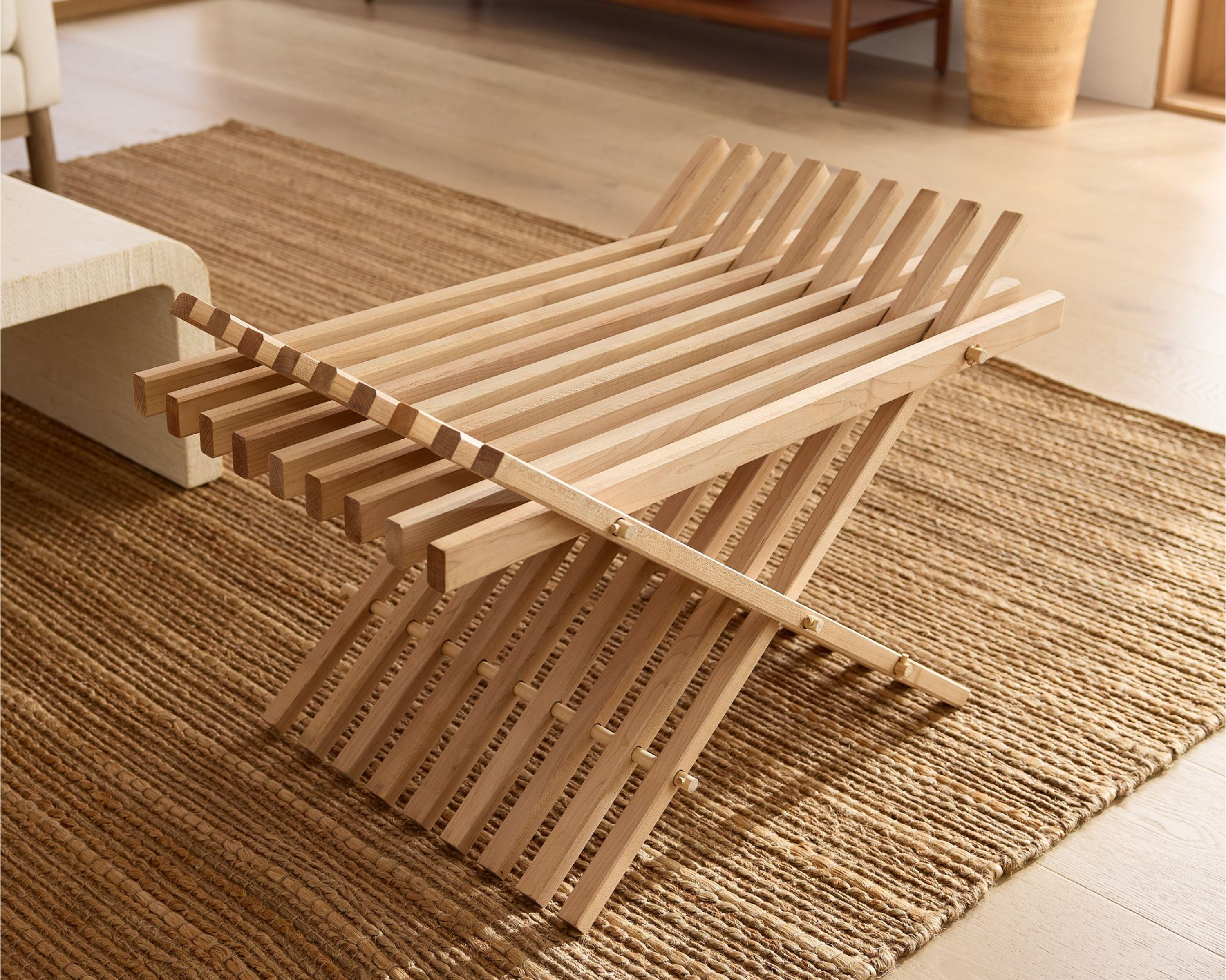 Modern Folding Wood Bench