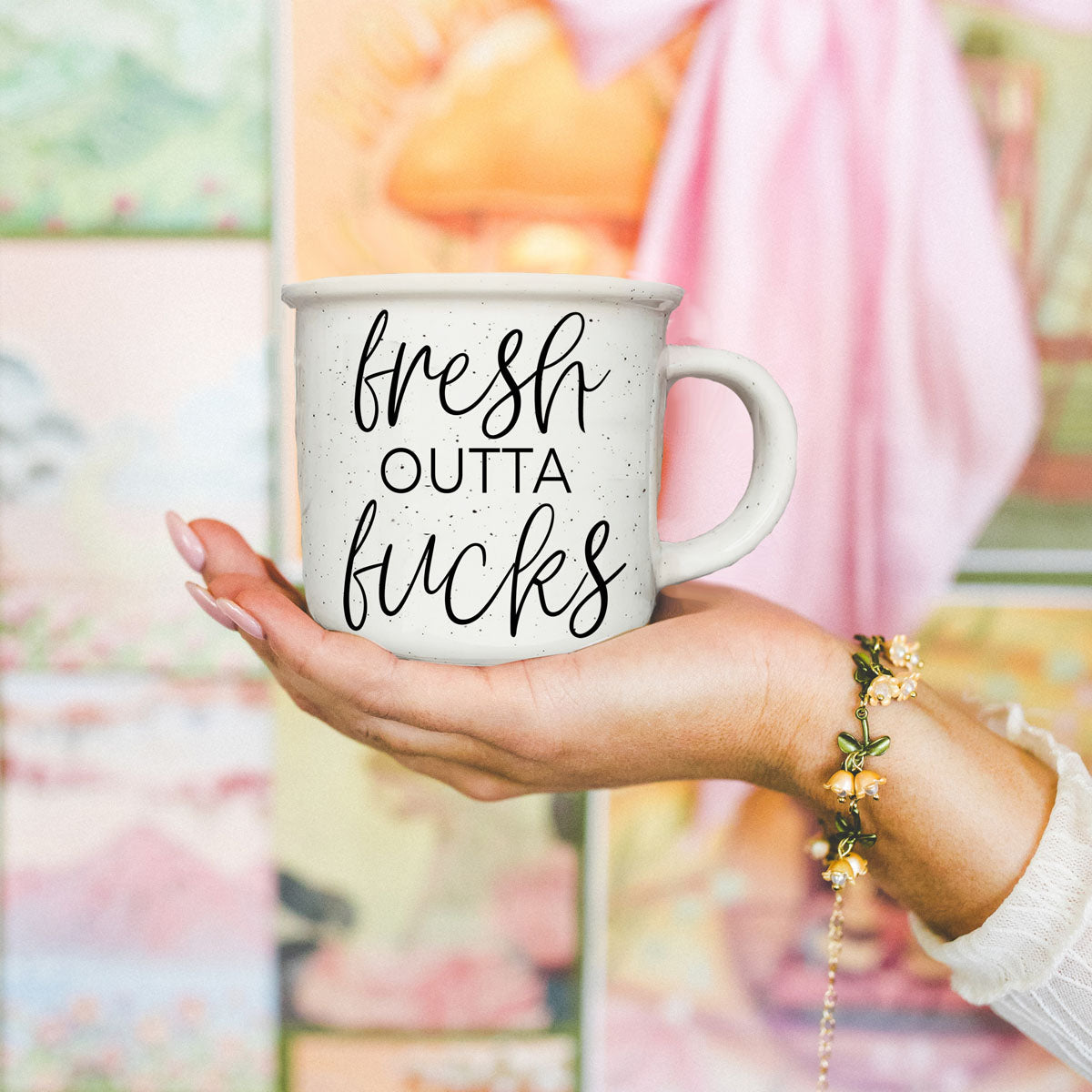 Fresh Outta Fucks 14 oz Ceramic Mug