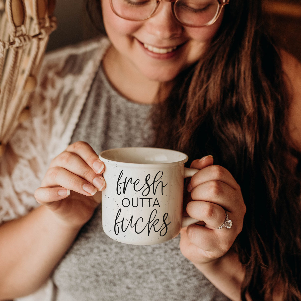 Fresh Outta Fucks 14 oz Ceramic Mug