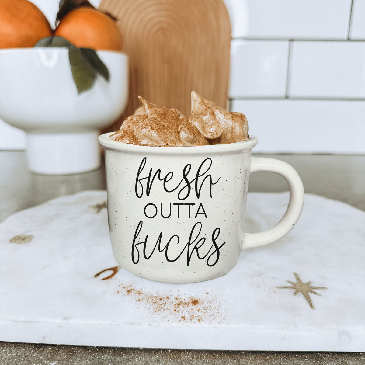 Fresh Outta Fucks 14 oz Ceramic Mug