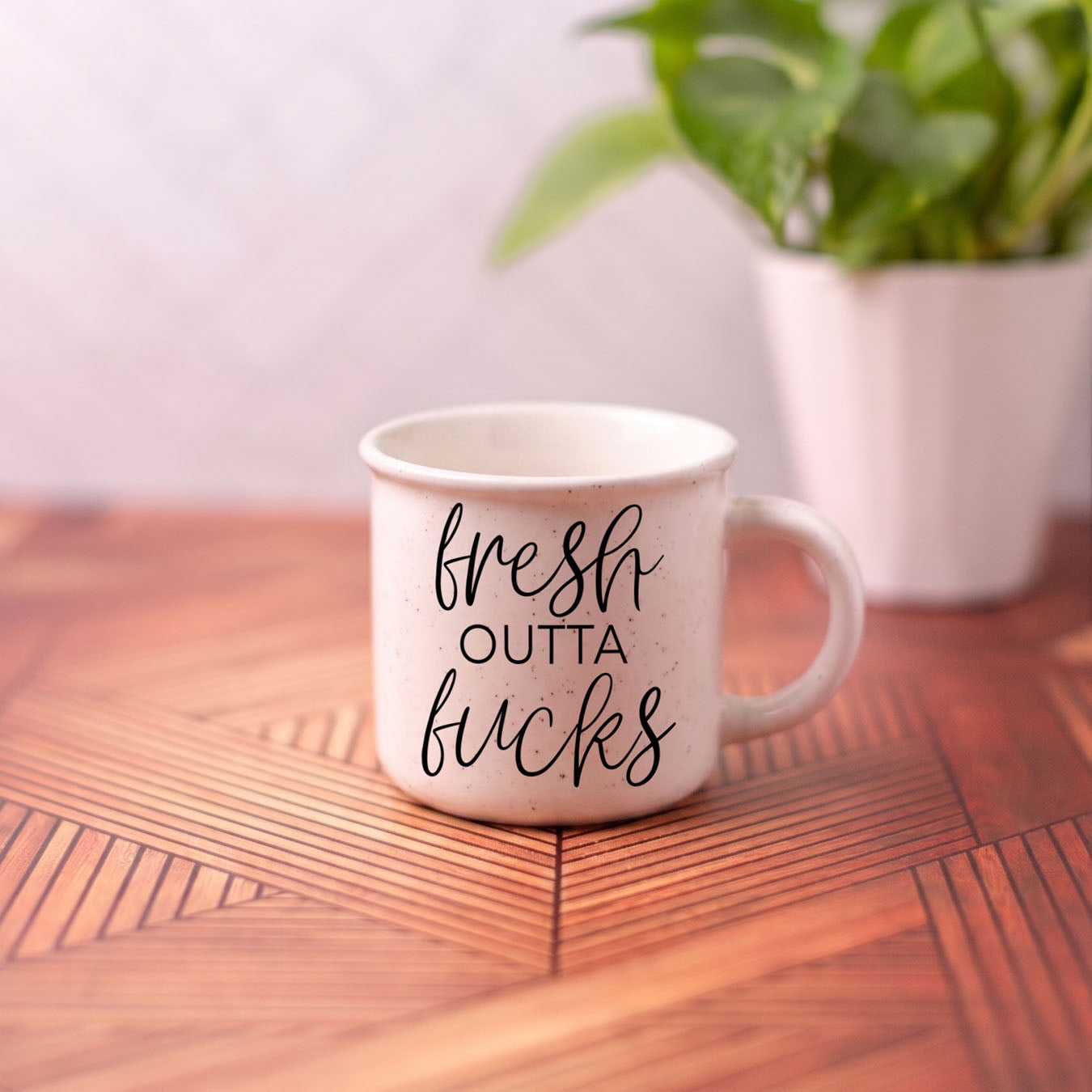 Fresh Outta Fucks 14 oz Ceramic Mug