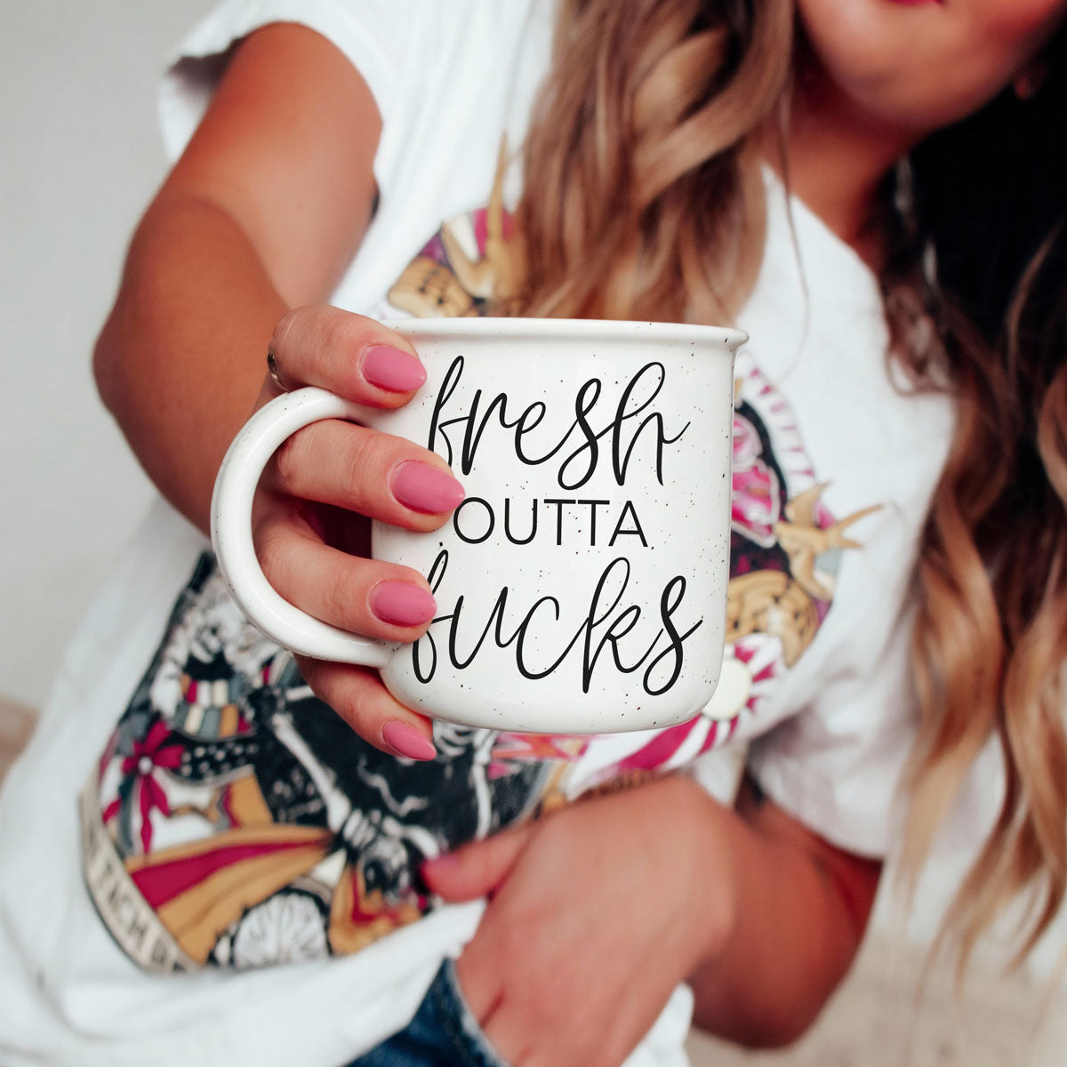 Fresh Outta Fucks 14 oz Ceramic Mug